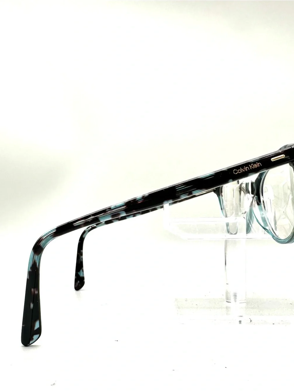 Calvin Klein CK21519 Blue Tortoise Cat Eye Eyeglasses Frames Womens Teal